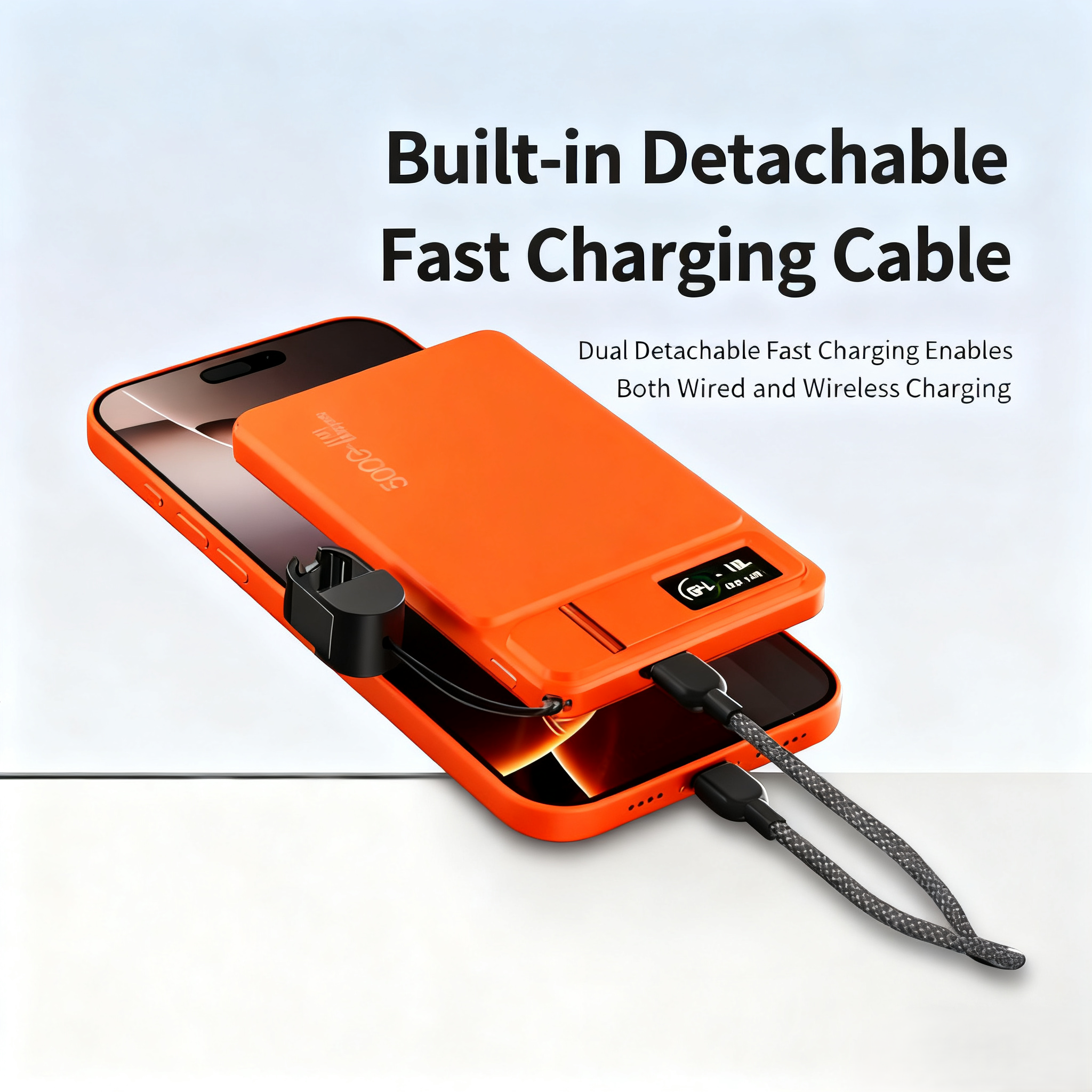 Pantalla TFT 3 en 1, PowerBank magnético inalámbrico de 10000Mah
