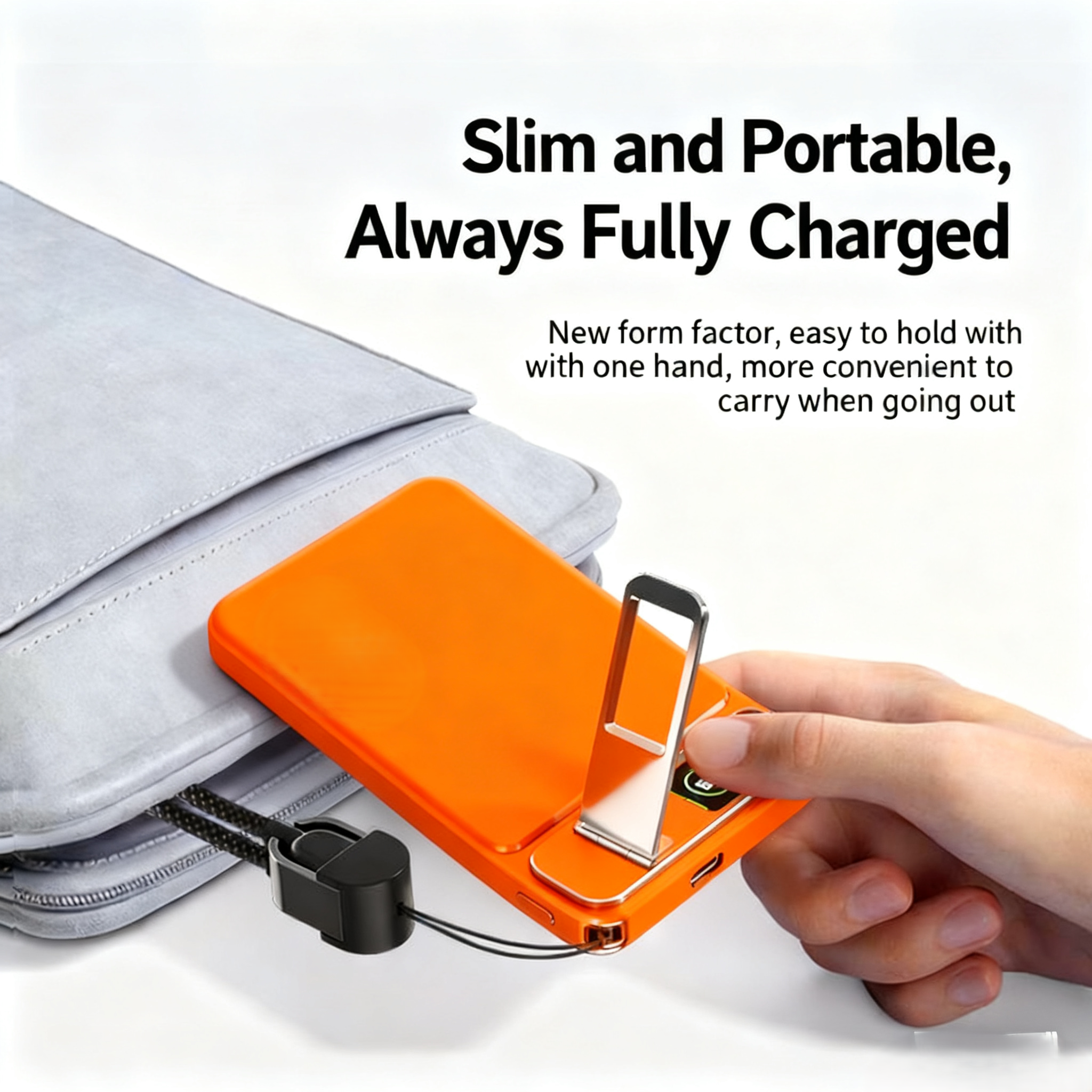 Pantalla TFT 3 en 1, PowerBank magnético inalámbrico de 10000Mah