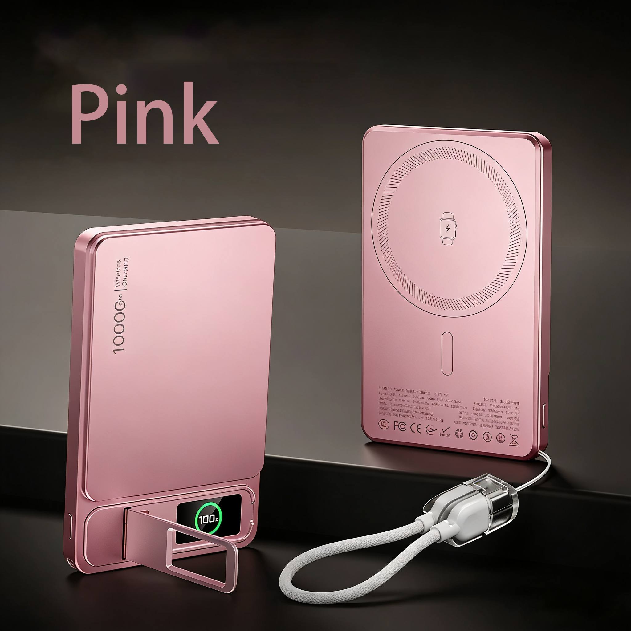 Pantalla TFT 3 en 1, PowerBank magnético inalámbrico de 10000Mah