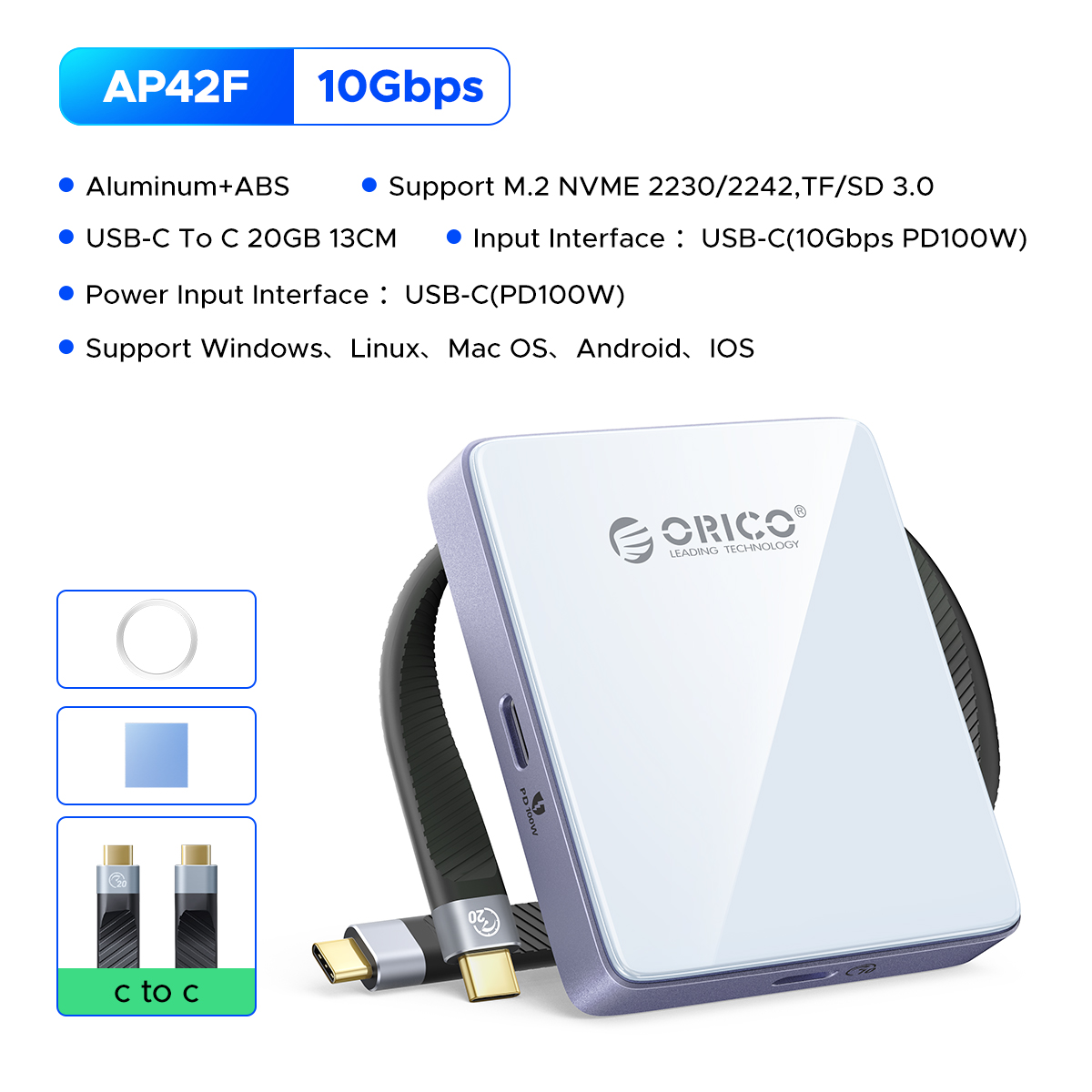ORICO External SSD - Unidad de almacenamiento portátil