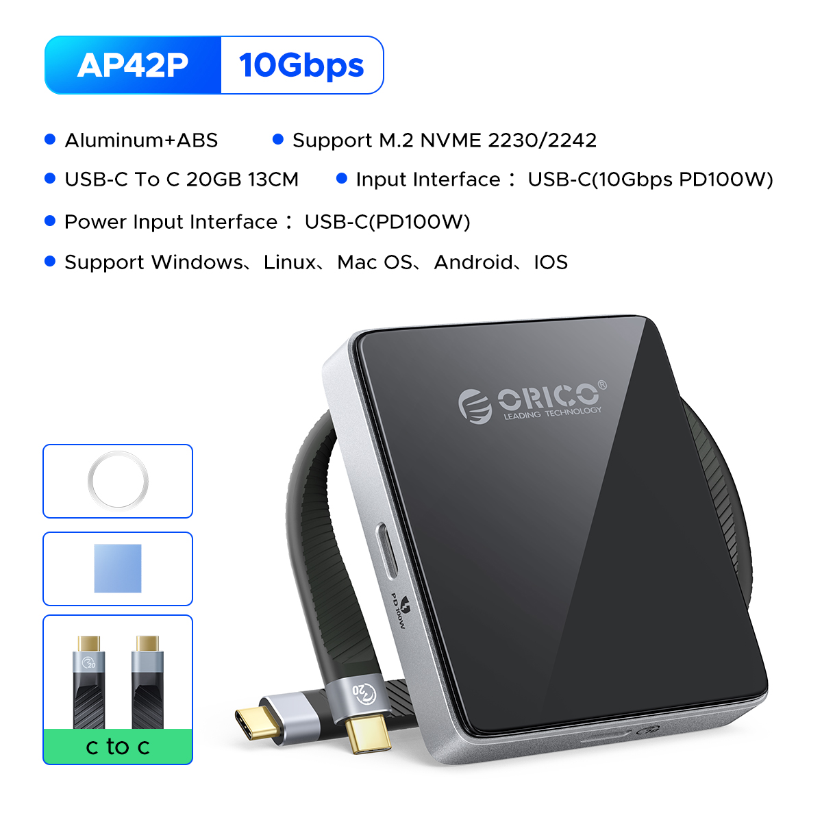 ORICO External SSD - Unidad de almacenamiento portátil