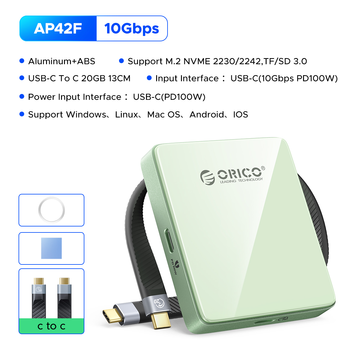 ORICO External SSD - Unidad de almacenamiento portátil