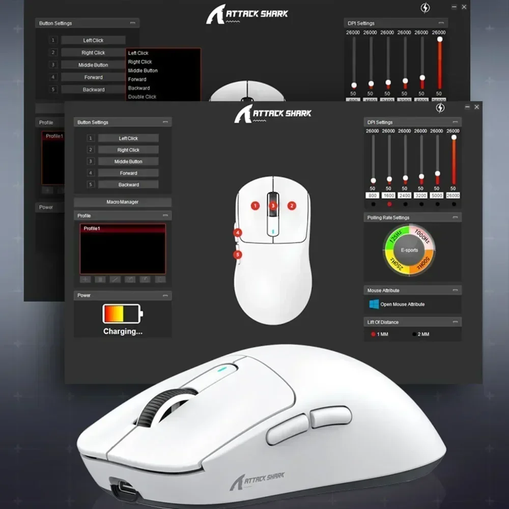 Attack Shark X3 - Mouse gamer inalámbrico de alta precisión