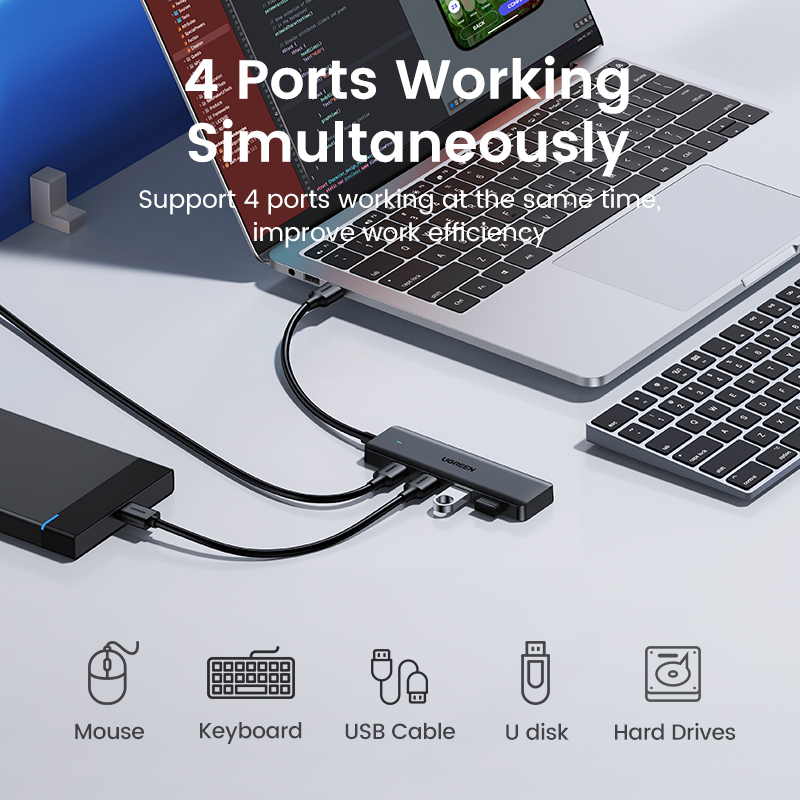 UGREEN USB-C Hub - Adaptador multipuerto para notebook