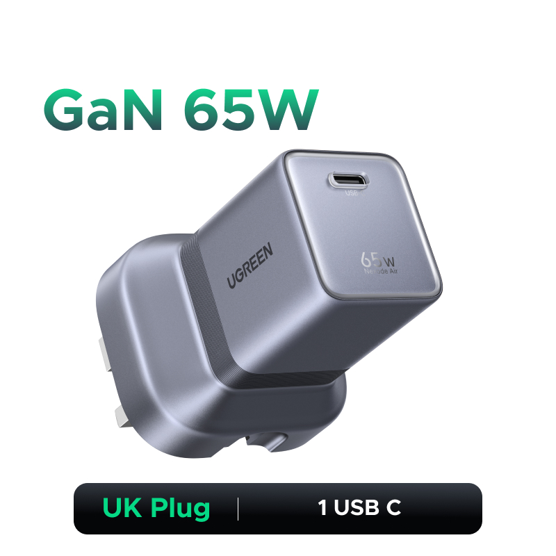 UGREEN Nexode 65W GaN - Cargador USB-C de carga rápida
