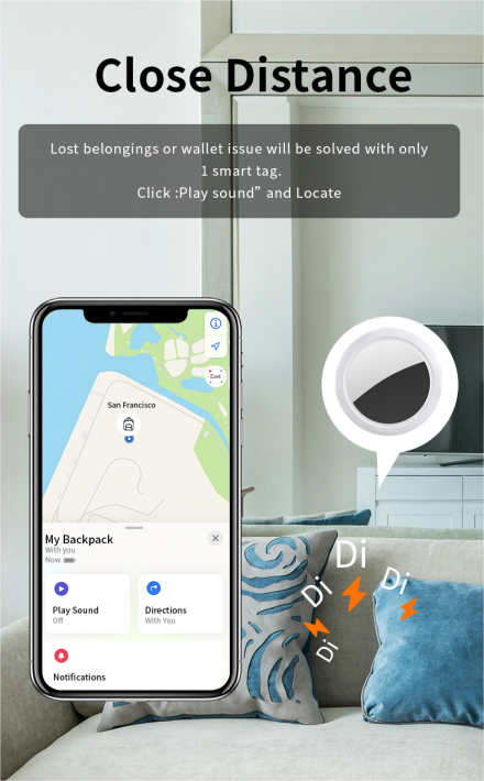 Rastreadores GPS Bluetooth JSPTEC Airtag